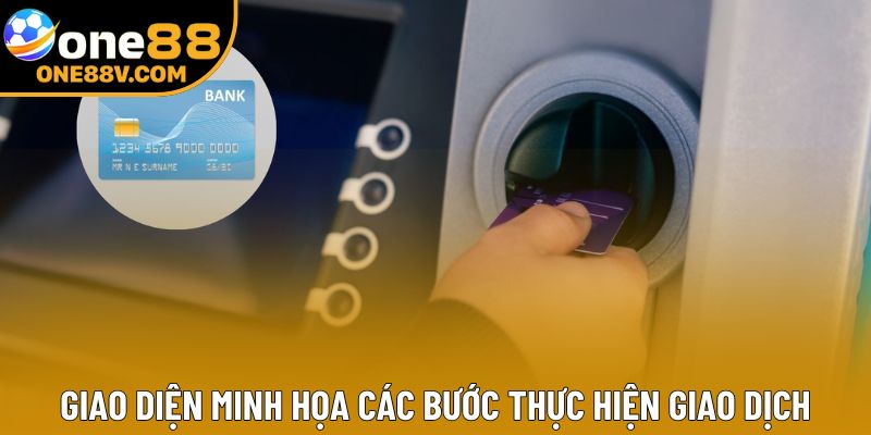 Giao diện minh họa các bước thực hiện giao dịch